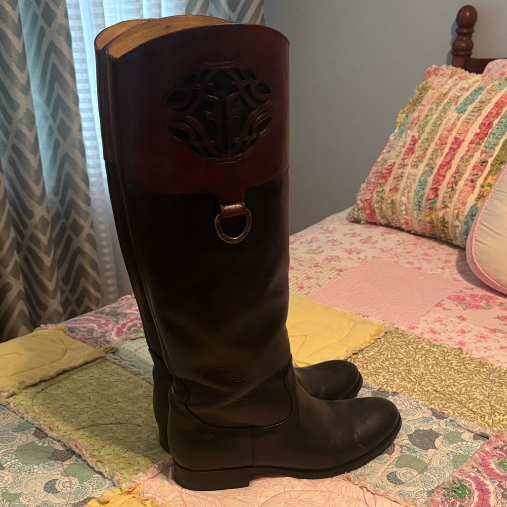 Frye Black and Brown Boots